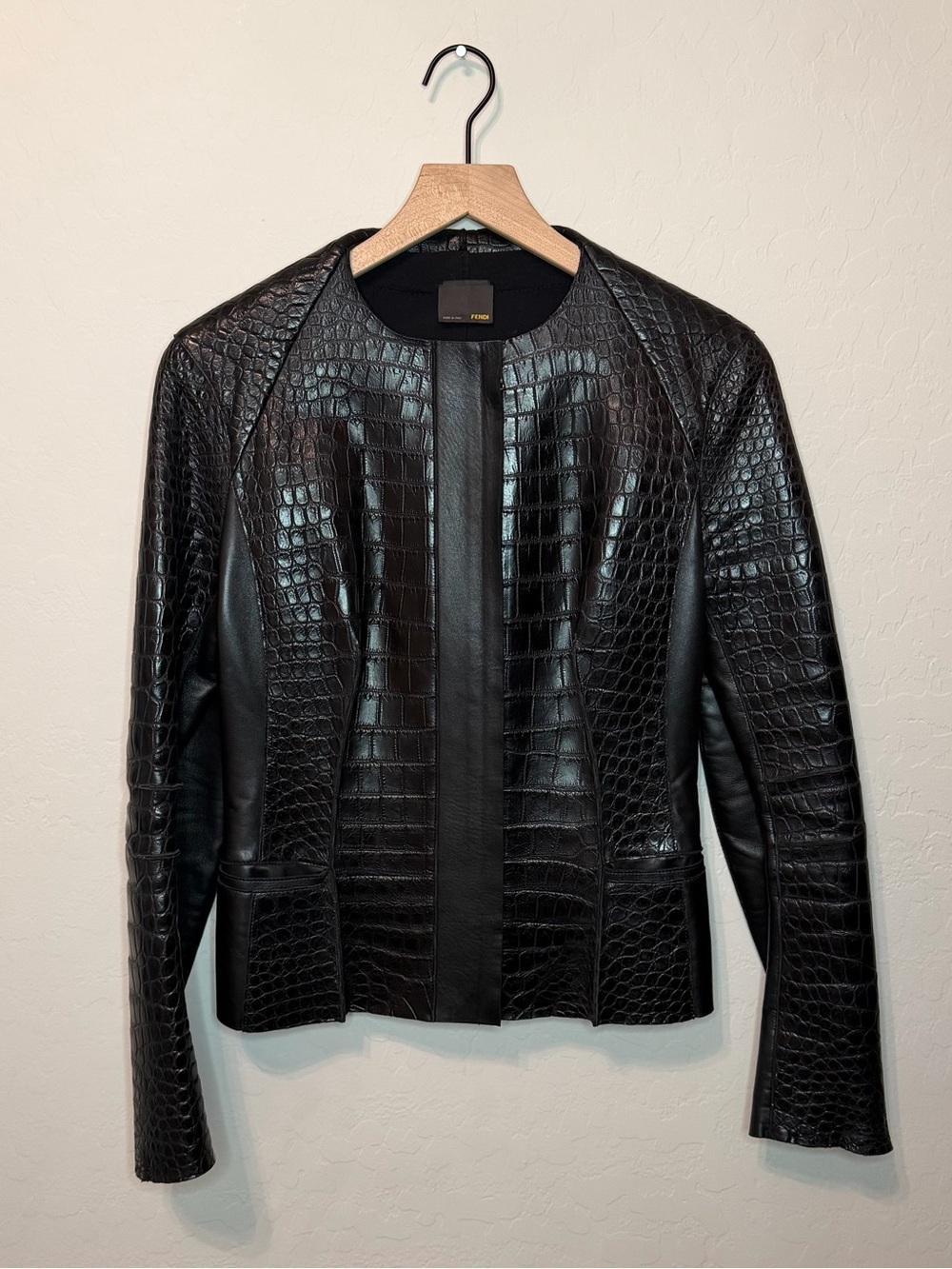 Rare Fendi Crocodile Motorcycle Jacket